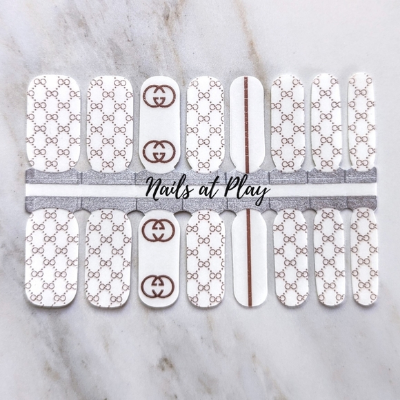 Nails at Play Other - 5 for $15 Nail Wraps- Hoochie Gucci (transparent)